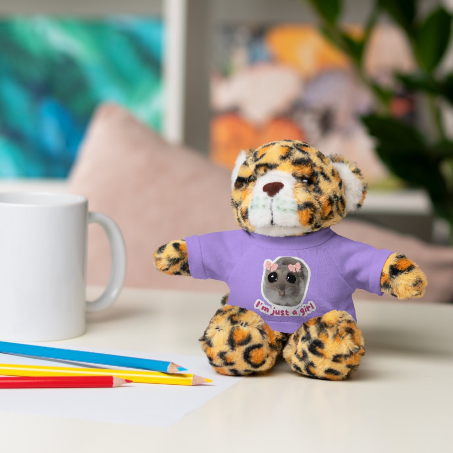 Adorable Stuffed Animal with T-Shirt, Cute Gifts for Kids, Birthday Present, Plush Toy for Girls and Boys, Collectible Teddy Bear