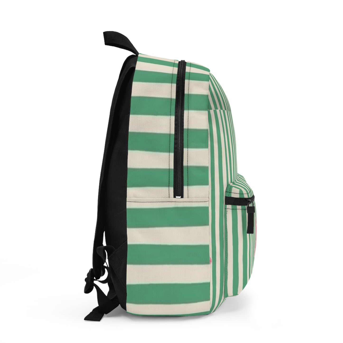 Beach Vibe Backpack - Summer Essentials, Travel Bags, School Supplies, Gift for Ocean Lovers, Striped Design