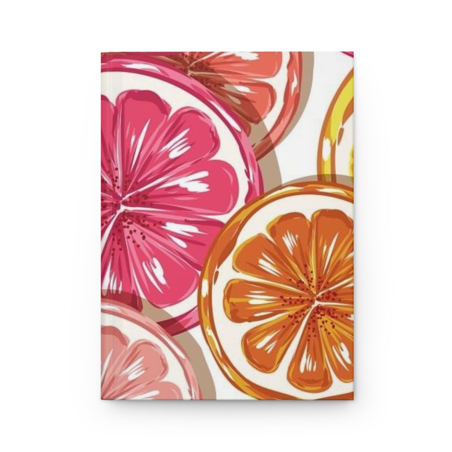 Citrus-Inspired Hardcover Journal - Vibrant Floral Notebook for Daily Writing, Sketching, or Gift Giving, Summer Vibe, Travel Diary