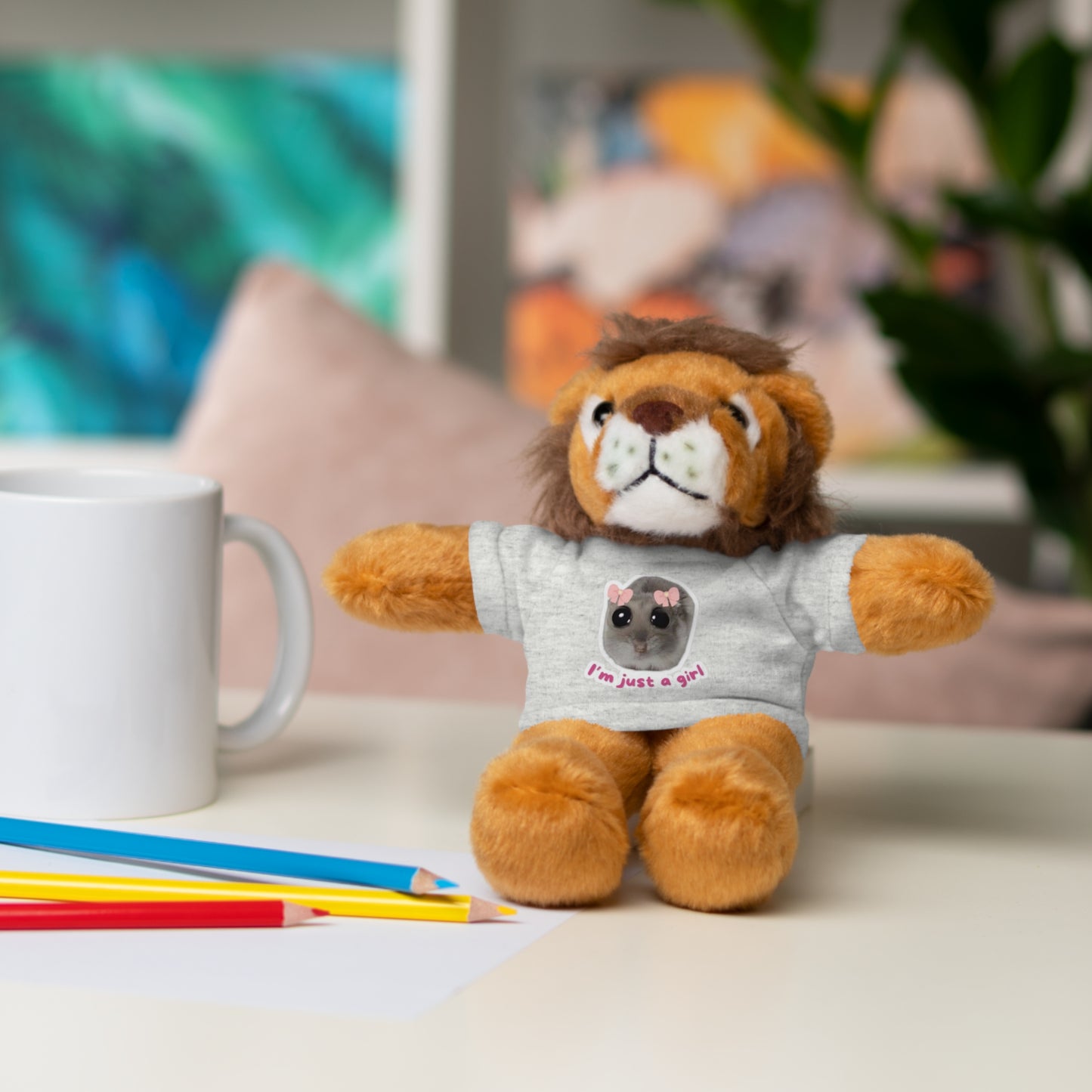 Adorable Stuffed Animal with T-Shirt, Cute Gifts for Kids, Birthday Present, Plush Toy for Girls and Boys, Collectible Teddy Bear
