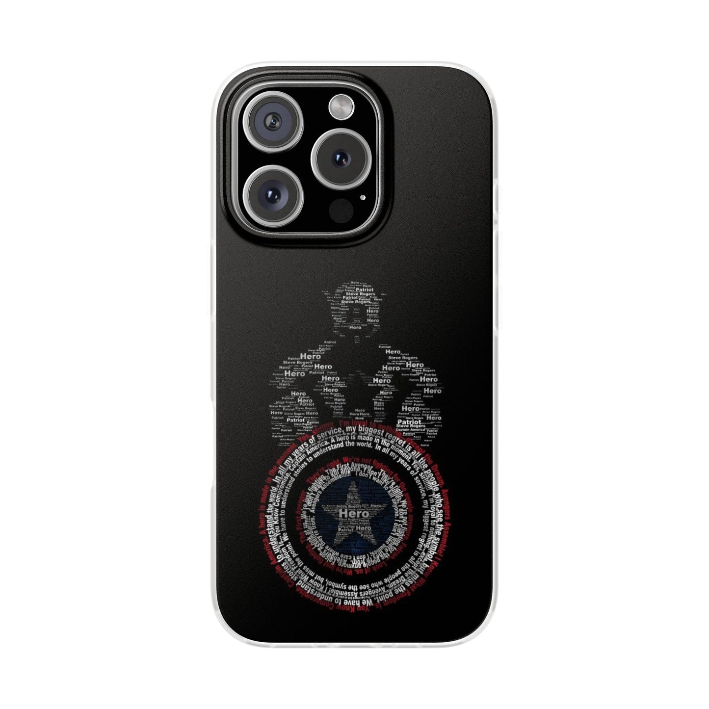 Captain America Hero-Inspired Flexi Cases | Custom Phone Covers, Gifts for Superhero Fans, Birthday Presents, Fun Accessories, Nerdy Style