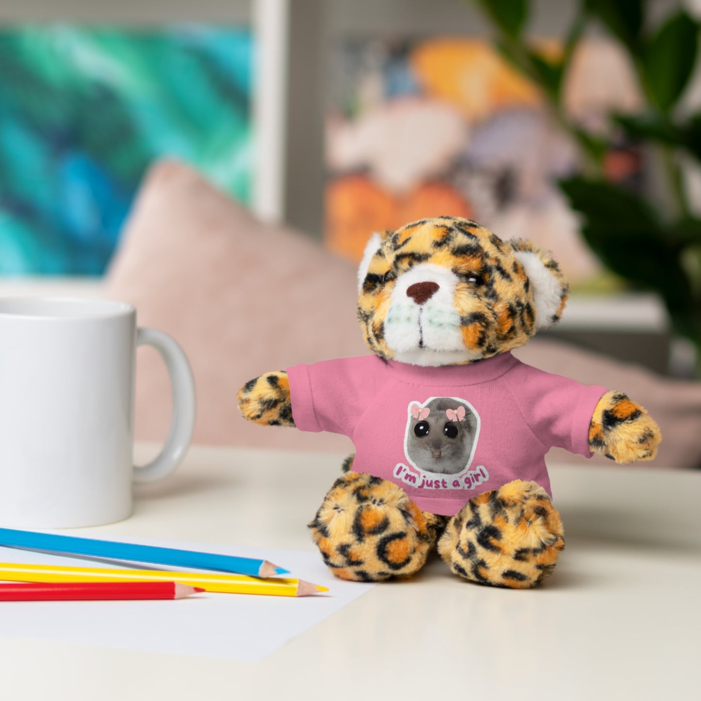 Adorable Stuffed Animal with T-Shirt, Cute Gifts for Kids, Birthday Present, Plush Toy for Girls and Boys, Collectible Teddy Bear