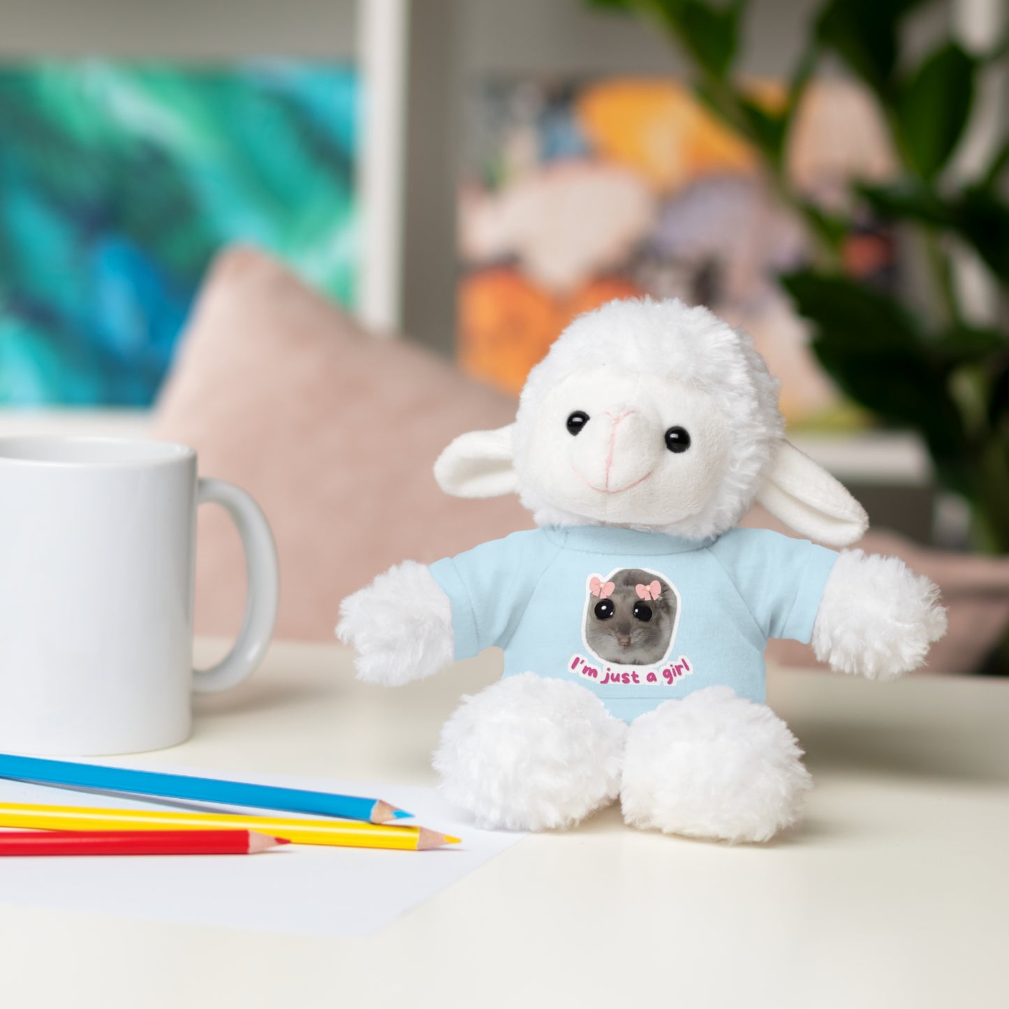 Adorable Stuffed Animal with T-Shirt, Cute Gifts for Kids, Birthday Present, Plush Toy for Girls and Boys, Collectible Teddy Bear