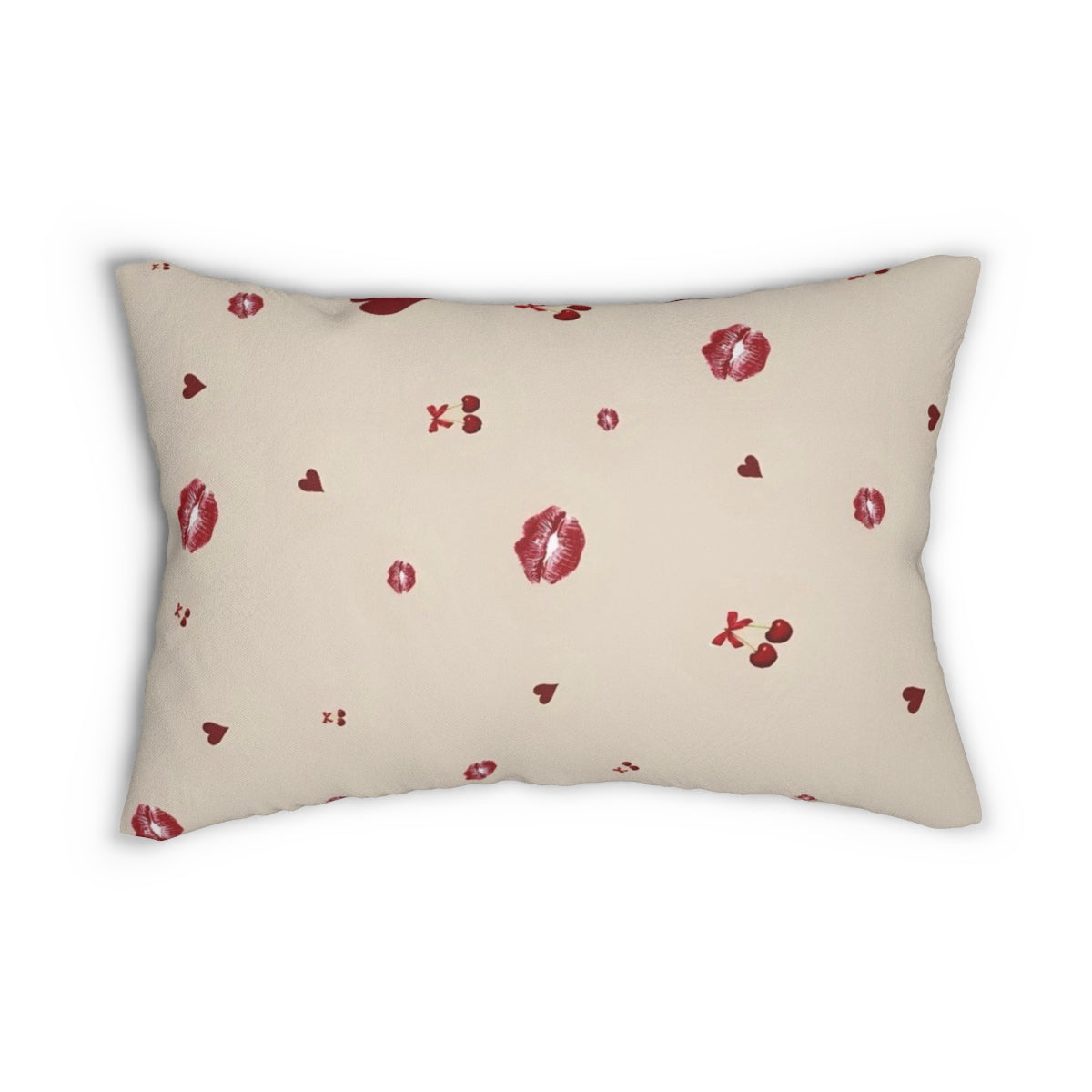 Cherry Kiss Comforter & Pillow Set β Flirty Red Lips, Hearts & Cherries ππβ€οΈ