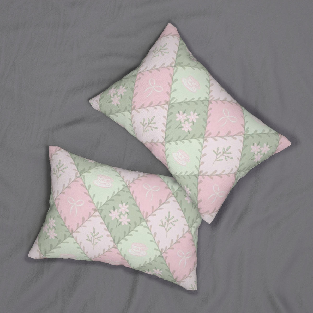 Pastel Tea Party Comforter & Pillow Set β Vintage Floral Patchwork Dream