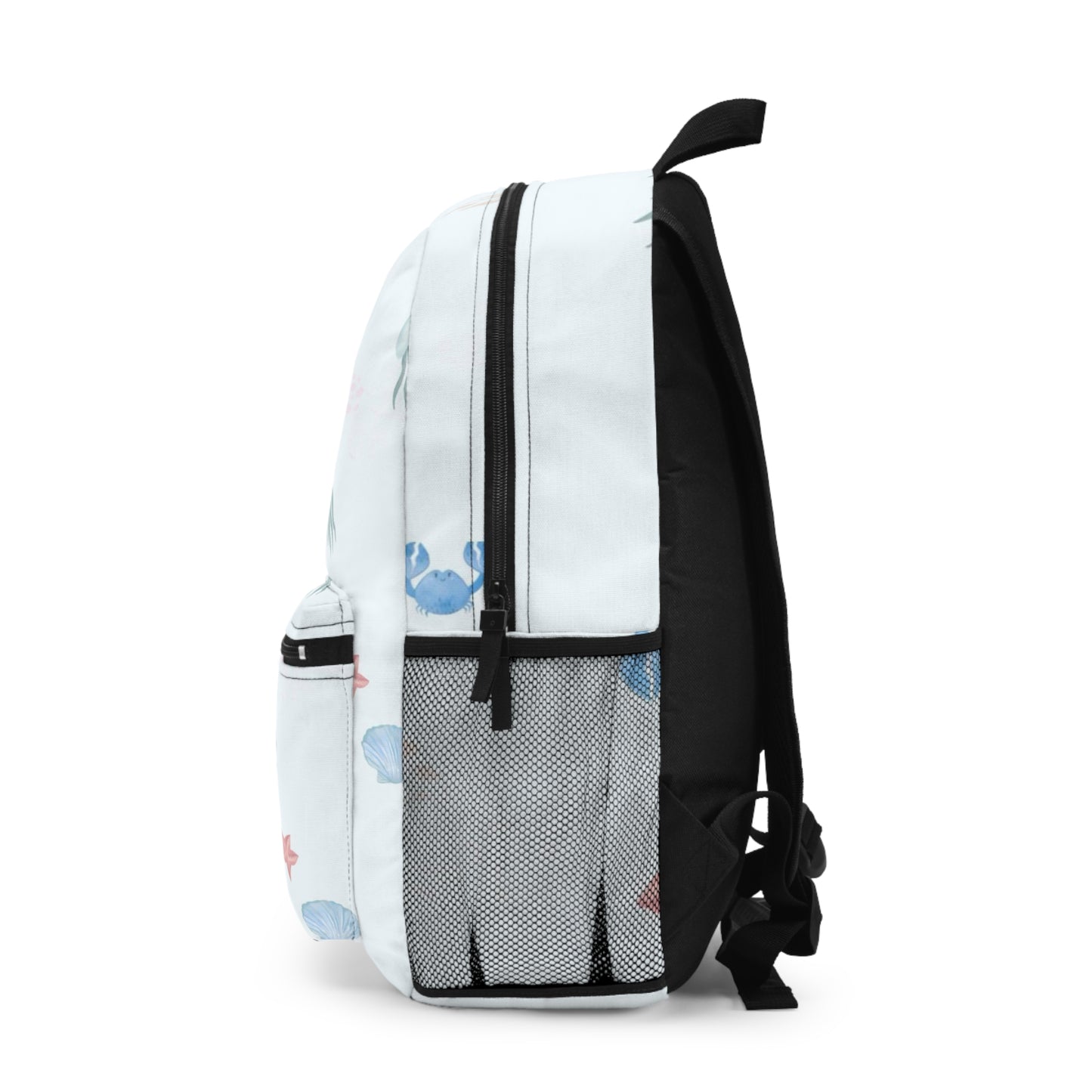 Ocean-Inspired Backpack for Beach Lovers, Nautical Backpack, Jellyfish and Starfish Design, Vacation Gear, Summer Gifts, Eco-Friendly