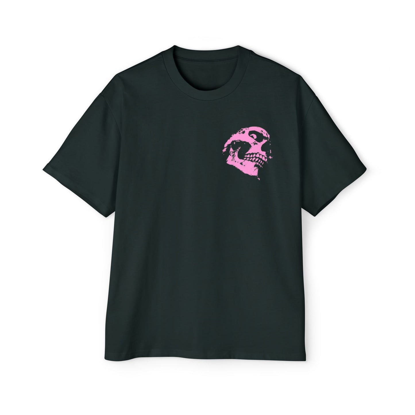 Pink Skull Unisex Oversized Skull Graphic Tee - Streetwear, Casual, Halloween, Unisex Fashion, Unique Gift