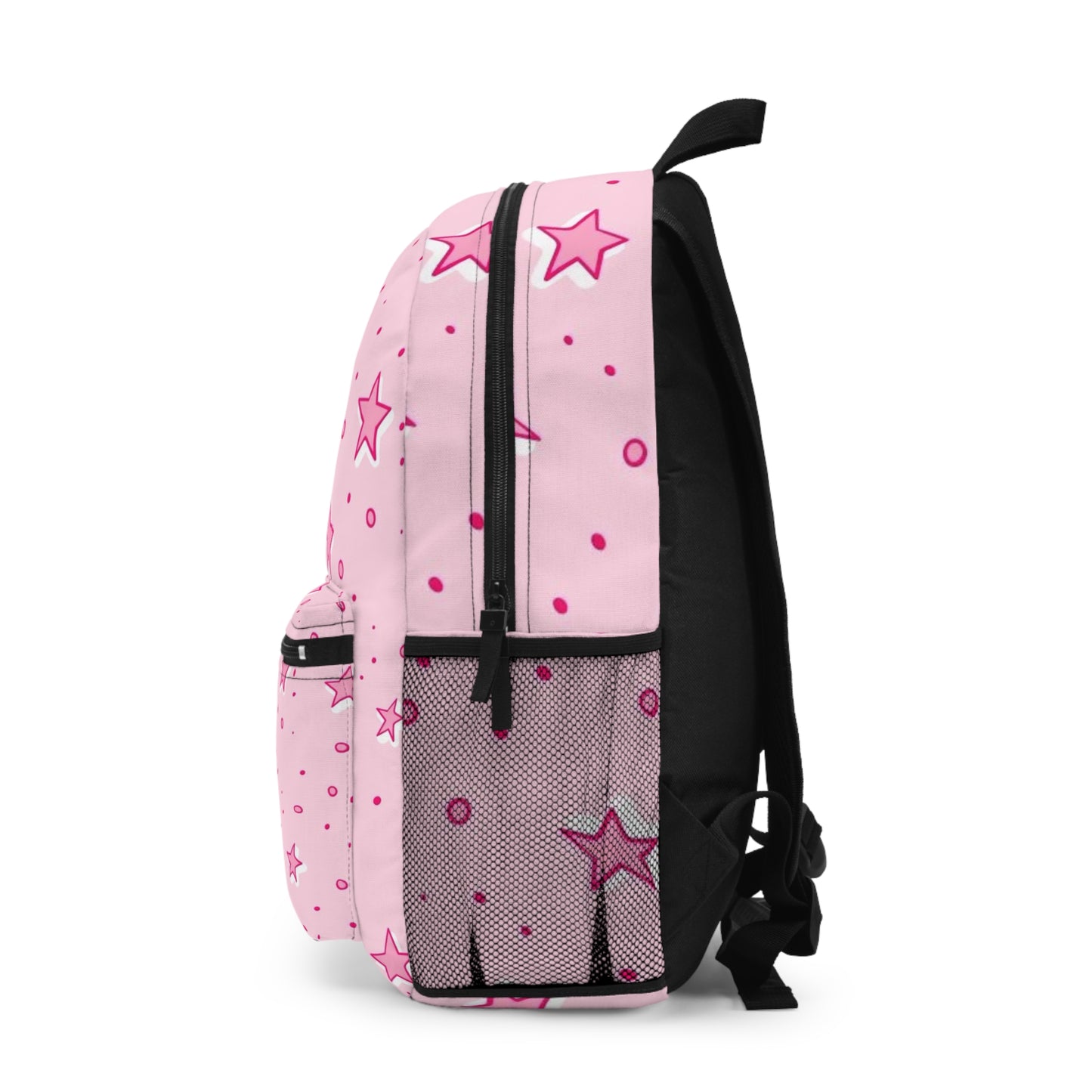 Pink Starry Backpack | Cute Kid's School Bag | Girls' Backpack | Trendy Daypack | Star Pattern Design | Fun Gift Idea