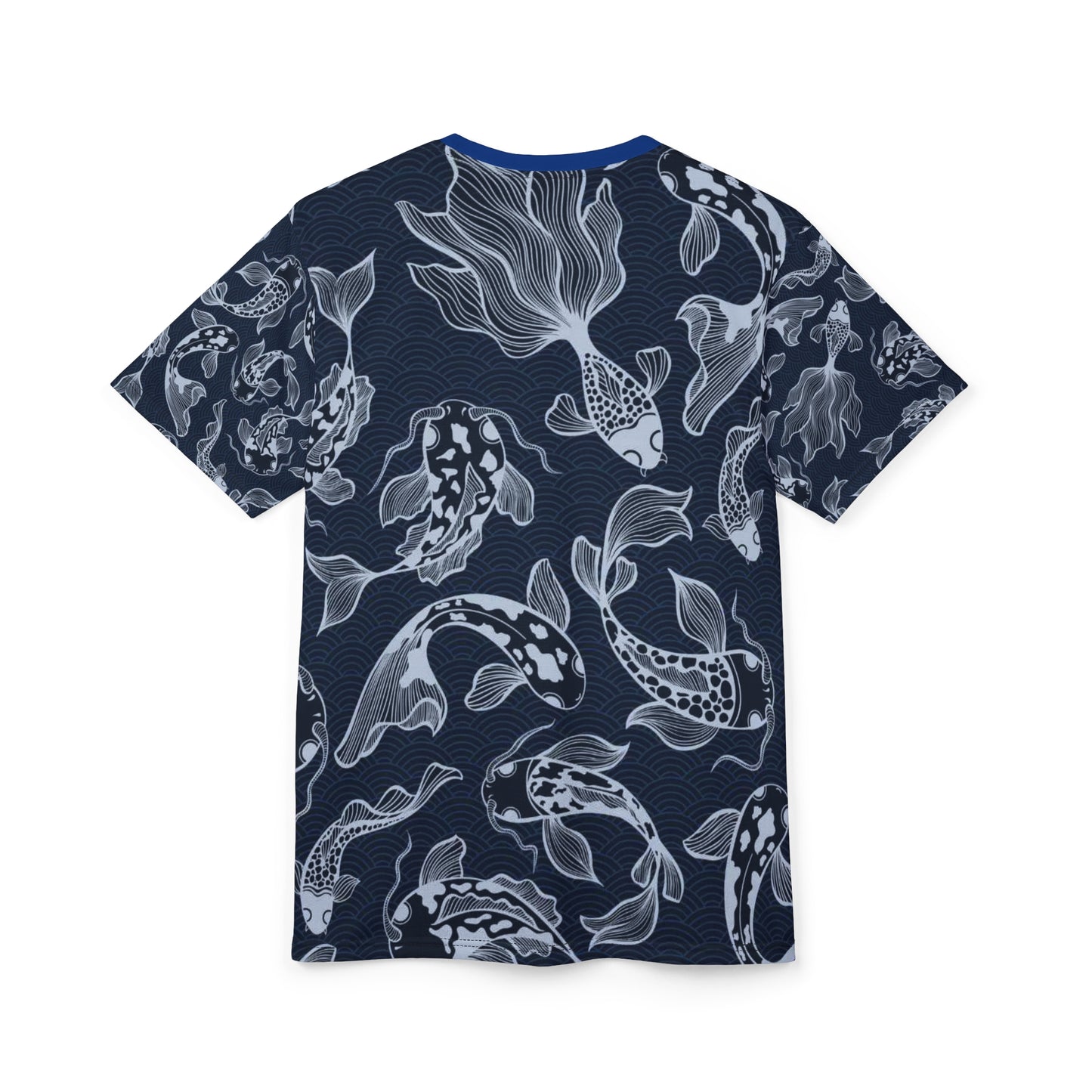 Nautical Koi Fish Tee Scandinavian - Unisex Cut & Sew T-Shirt, Casual Wear, Summer Fashion, Beach Style, Gift for Him/Her