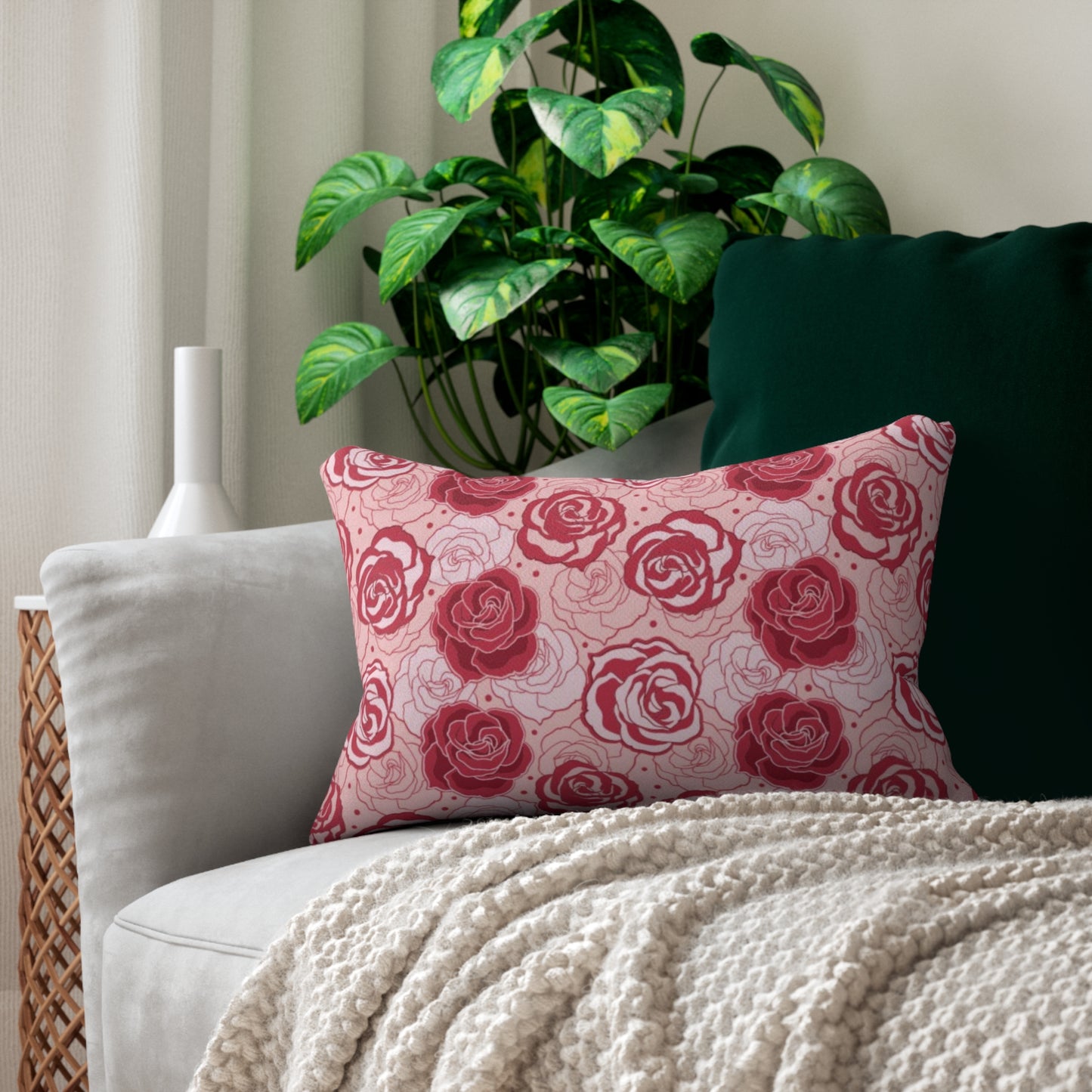 Romantic Rose Garden Comforter & Pillow Set – Pink & Red Floral Elegance