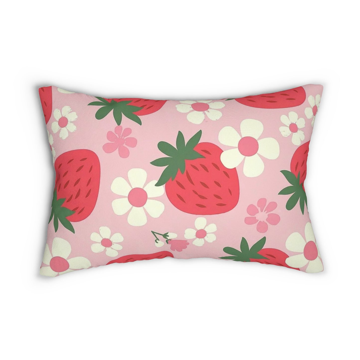 Strawberry Bloom Bedding Set – Pink Comforter with Red Strawberries & Flowers