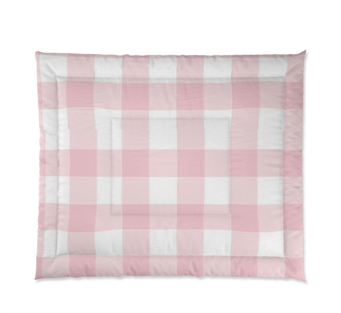 Pink & White Checkered Comfort Set