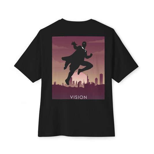 Marvel- Vision Unisex Oversized Boxy Tee | Superhero Apparel, Comic T-Shirt, Gift for Fans, Casual Wear, Unique Graphic Tee