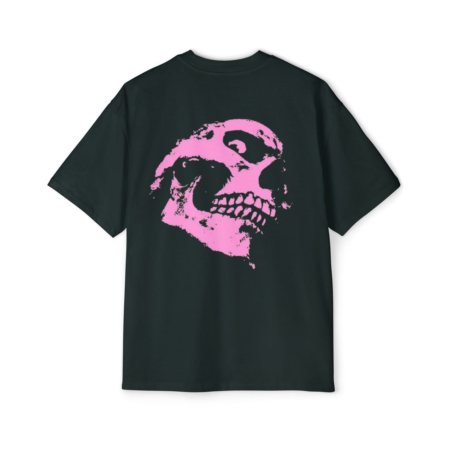 Pink Skull Unisex Oversized Skull Graphic Tee - Streetwear, Casual, Halloween, Unisex Fashion, Unique Gift