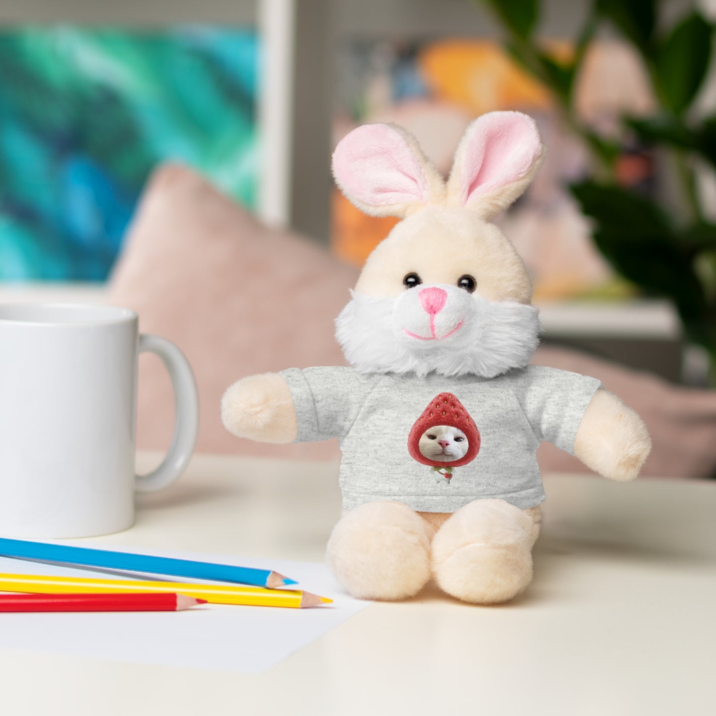 Cute Customizable Stuffed Animals with T-Shirt for Kids, Adorable Gifts, Plush Toys, Birthday Surprises, Collectible Toys, Keepsake Gifts