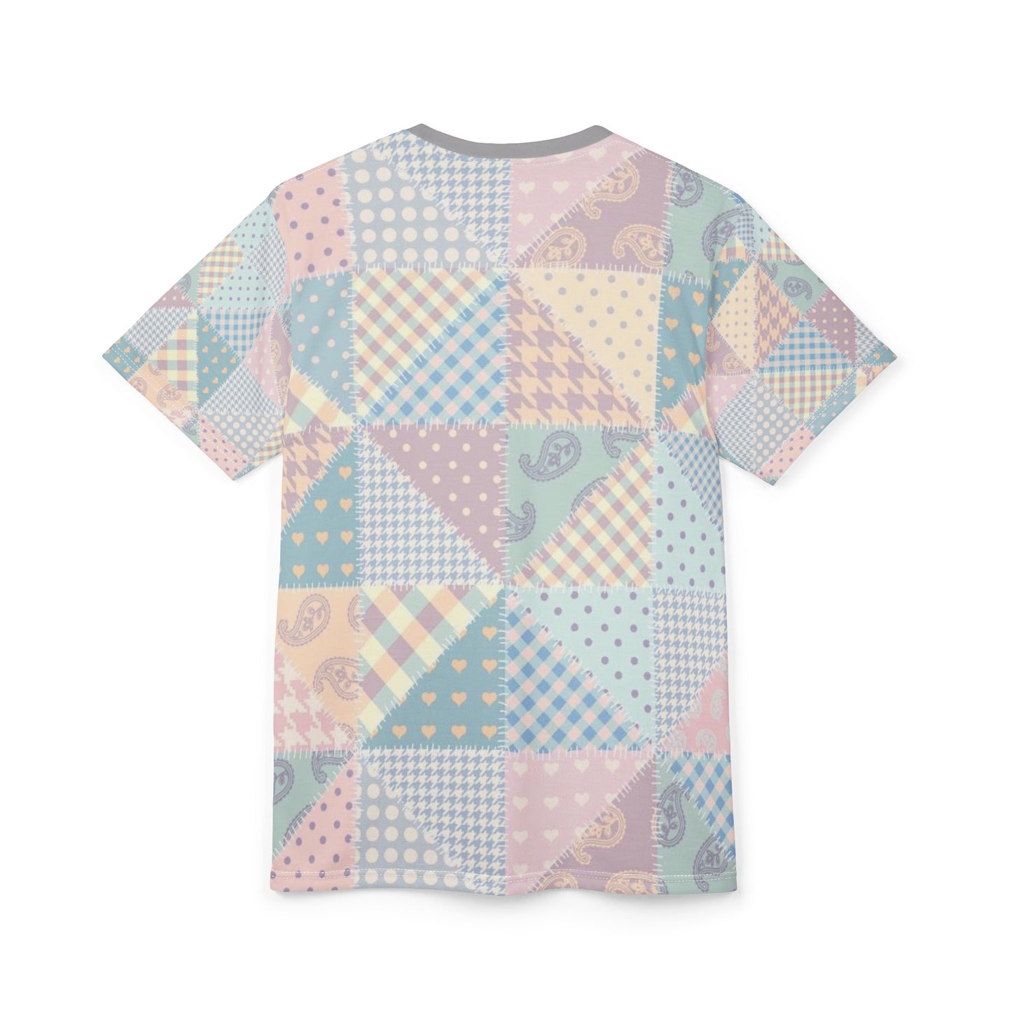 Pastel Patchwork Scandinavian Unisex Tee | Trendy Casual Shirt, Everyday Wear, Gift for Her, Home Comfort, Spring Fashion