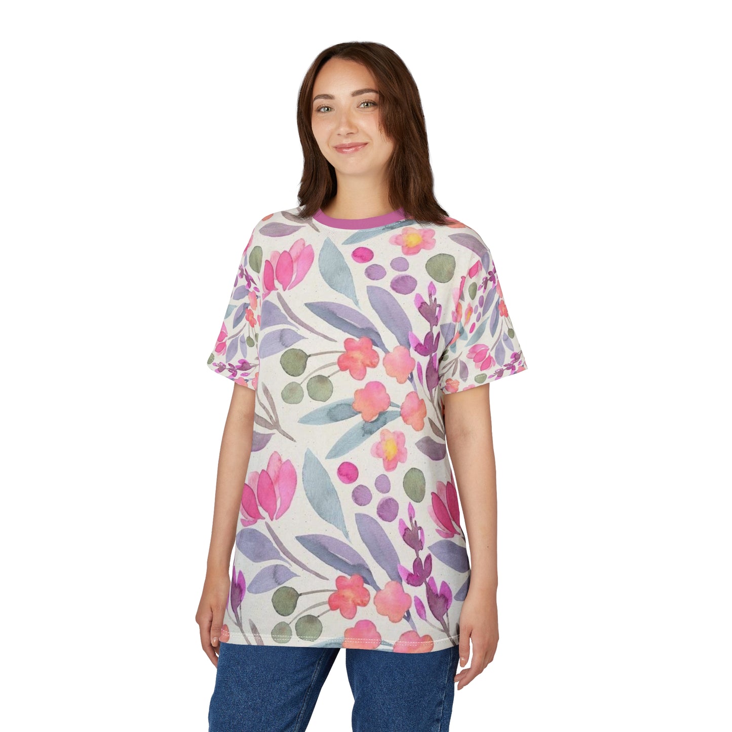 FLoral Scandinavian Unisex Cut & Sew Tee (AOP)
