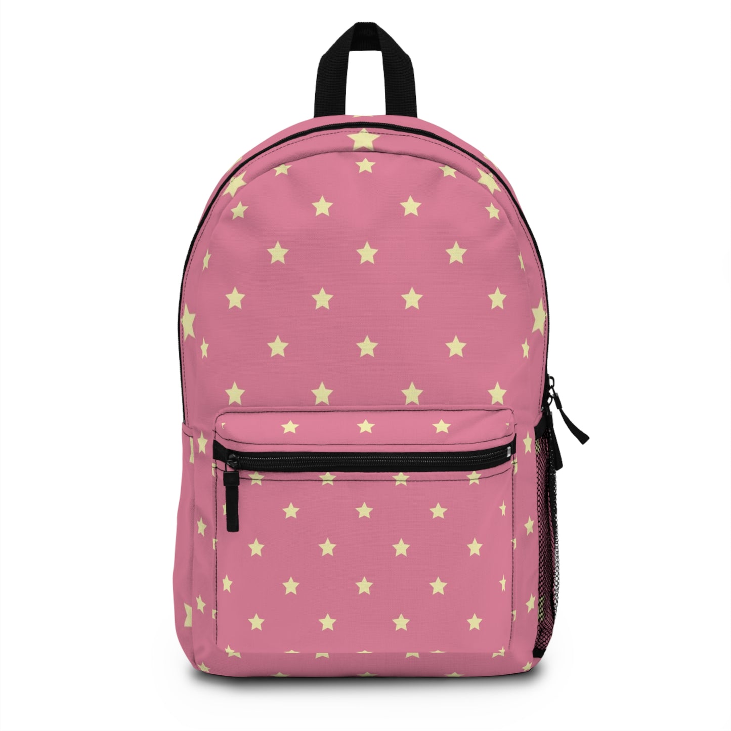 Pink Star Pattern Backpack, Trendy School Bag, Cute Kid's Backpack, Stylish Travel Gear, Gift for Students, Versatile Everyday Use