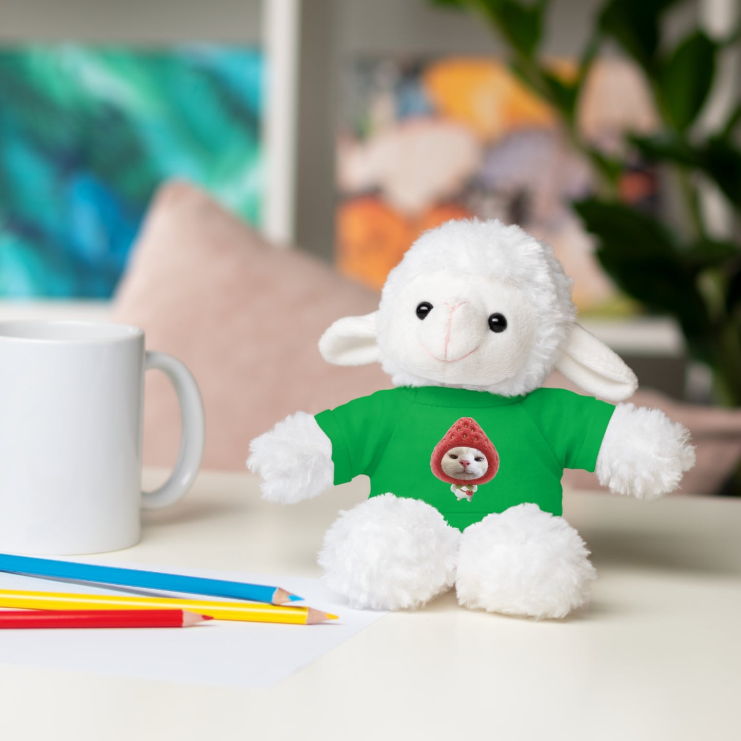 Cute Customizable Stuffed Animals with T-Shirt for Kids, Adorable Gifts, Plush Toys, Birthday Surprises, Collectible Toys, Keepsake Gifts