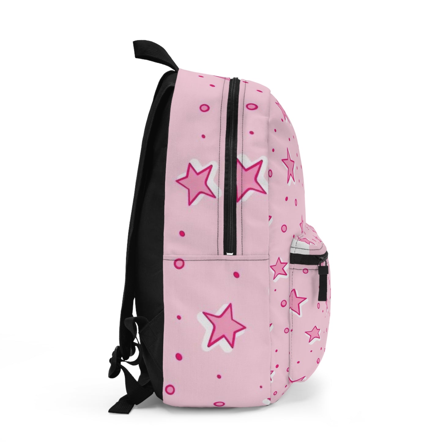 Pink Starry Backpack | Cute Kid's School Bag | Girls' Backpack | Trendy Daypack | Star Pattern Design | Fun Gift Idea