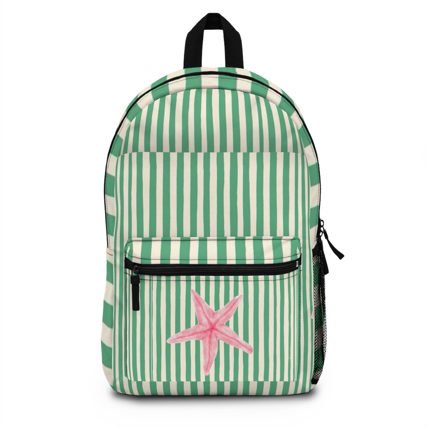 Beach Vibe Backpack - Summer Essentials, Travel Bags, School Supplies, Gift for Ocean Lovers, Striped Design