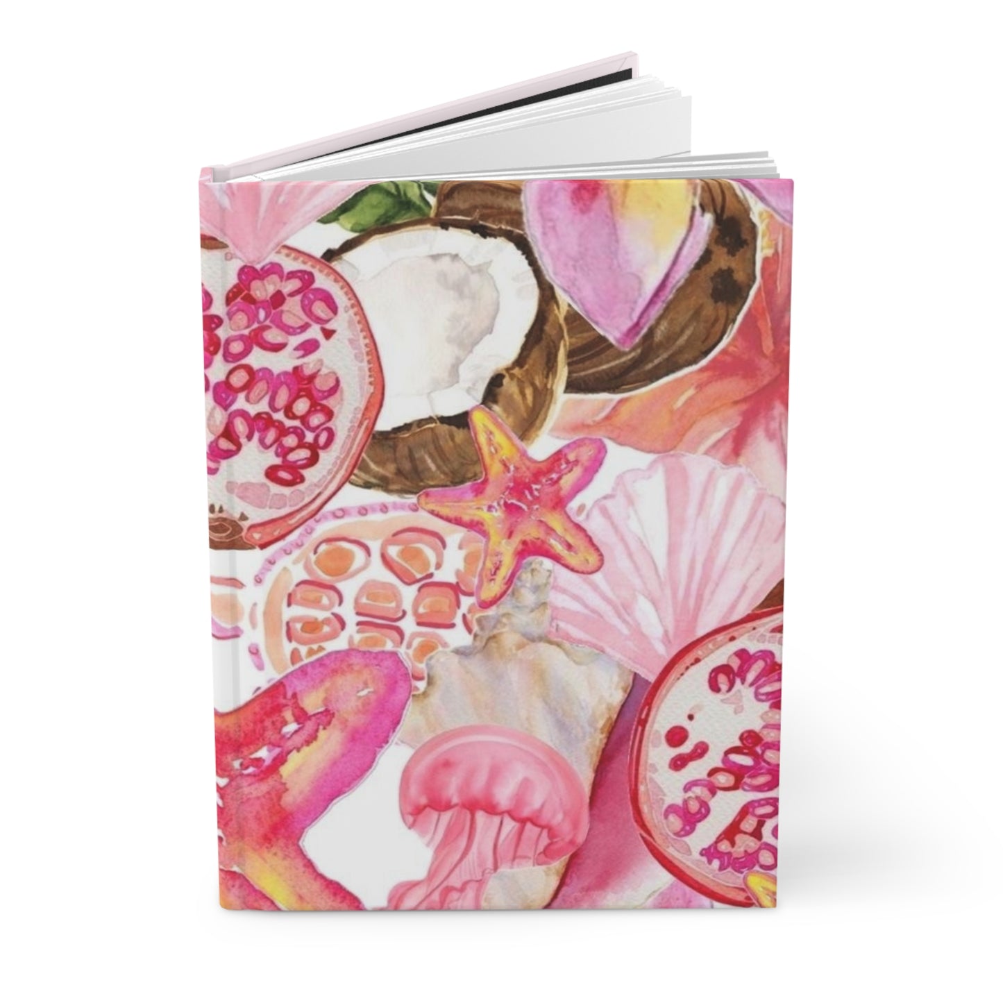Colorful Marine-Themed Hardcover Journal, Sea Life Notebook, Cute Gift for Writers, Unique Journal for Women, Ocean Lover Diary
