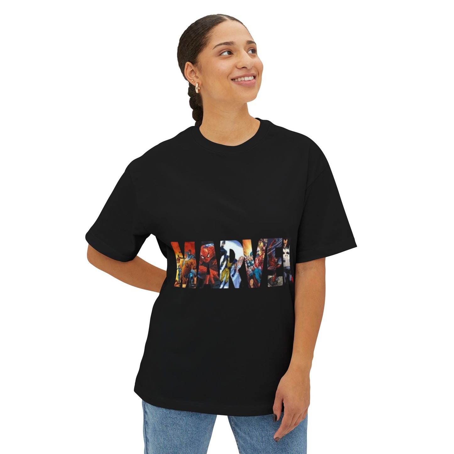 Marvel & Groot Unisex Oversized Tee - Casual Fan Apparel, Comic Gift, Unique T-Shirt, Stylish Graphic Top, Birthday Present