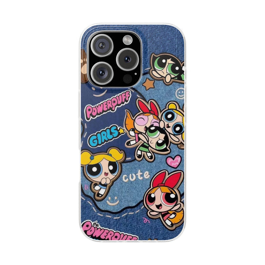 Powerpuff Girls Flexi Case | Cute Phone Cover for Fans, Trendy Accessories, Gifts for Kids & Teens, Character Phone Case