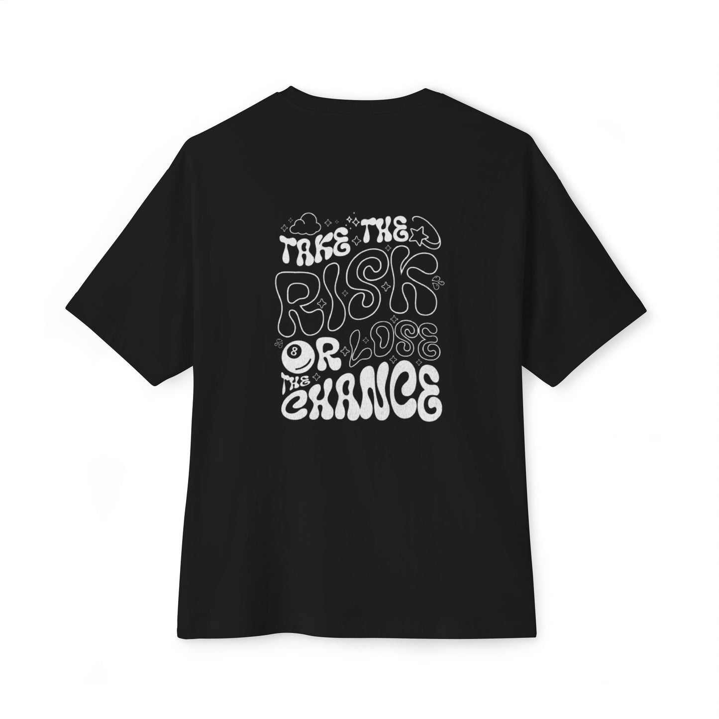 Unisex Boxy Tee - 'Take the Risk or Lose the Chance' Statement Shirt, Casual Wear, Gift for Graduates, Motivational Tee, Summer Fashion