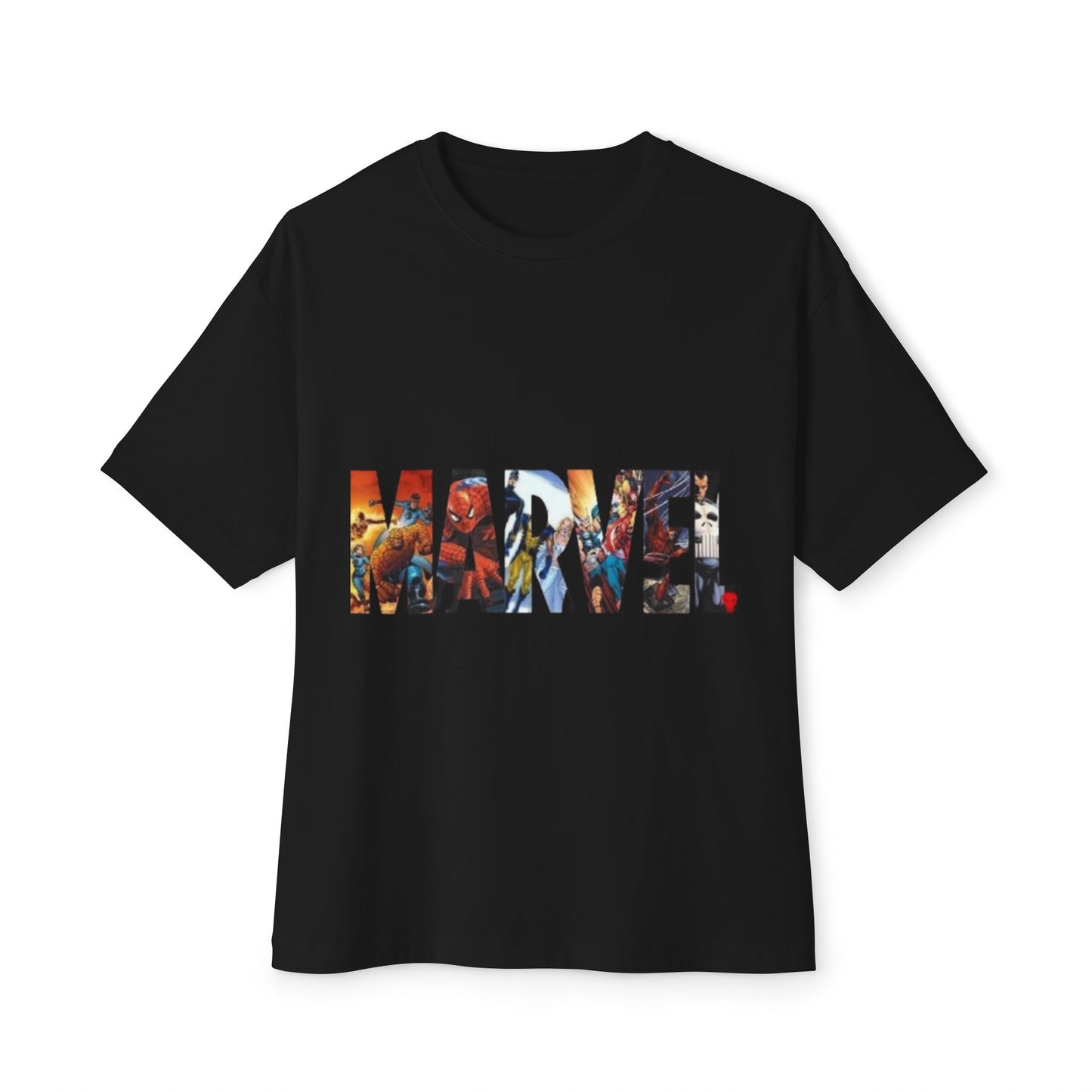 Marvel Captain America Oversized Boxy Tee | Perfect Gift for Comic Fans, Casual Wear, Superhero Merchandise, Marvel Lovers, Holiday Apparel