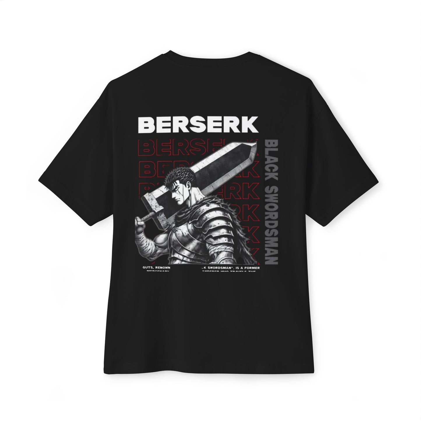 Berserk Black Swordsman Oversized Tee | Streetwear, Anime Merch, Graphic Shirt, Gift for Fans, Casual Wear