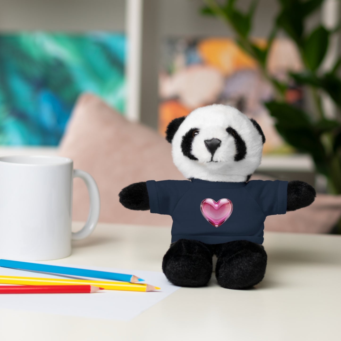 Adorable Stuffed Animal with Heart Tee, Perfect Gift for Kids, Birthdays, Baby Showers, or Just Because
