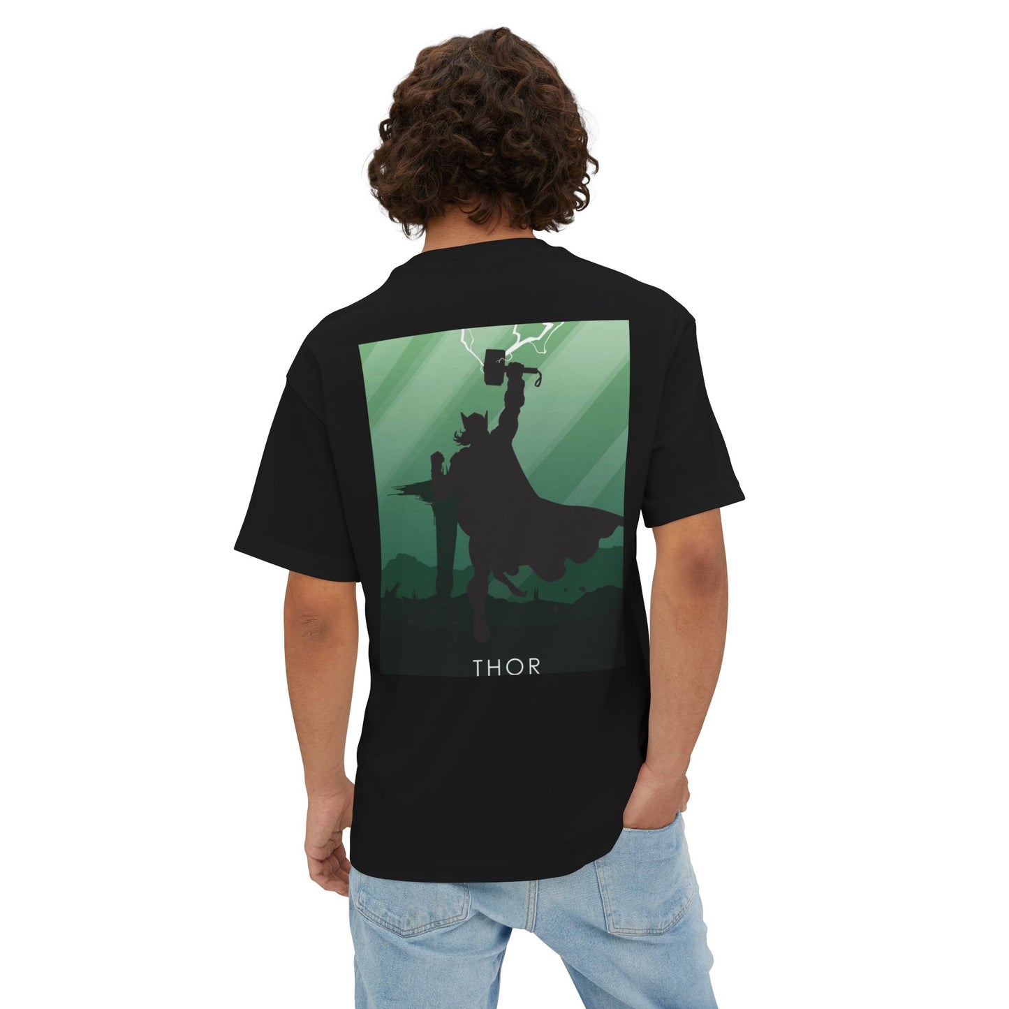 Marvel & Thor Graphic Oversized Tee, Unisex Boxy Shirt, Comic Book Hero T-Shirt, Perfect for Halloween, Gift for Fans, Retro Vibe