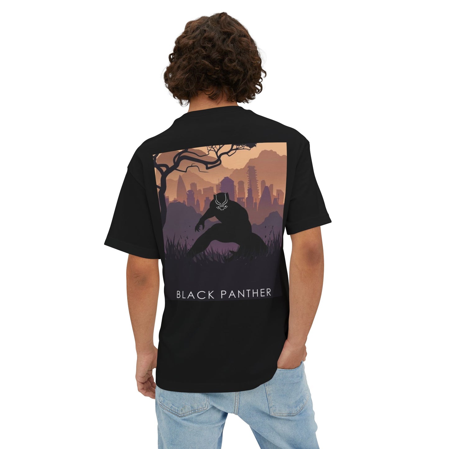 Marvel & Black Panther Unisex Oversized Boxy Tee, Graphic Tee, Superhero Shirt, Comic Book Lover Gift, Casual Wear, Movie Fan Apparel