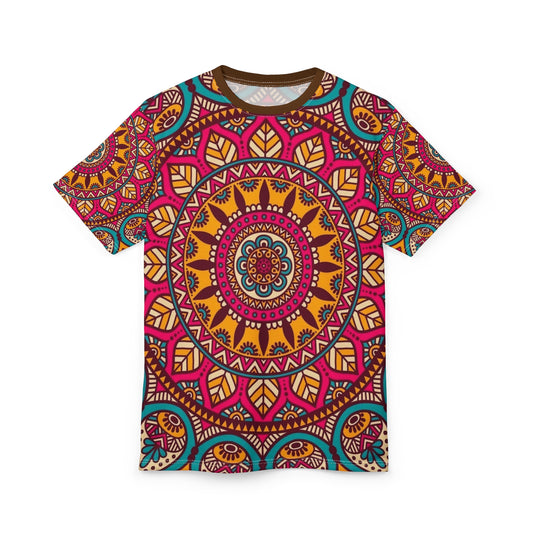 Vibrant Mandala Unisex T-Shirt, Colorful Tee, Art Lover Gift, Boho Style Shirt, Summer Fashion, Casual Wear