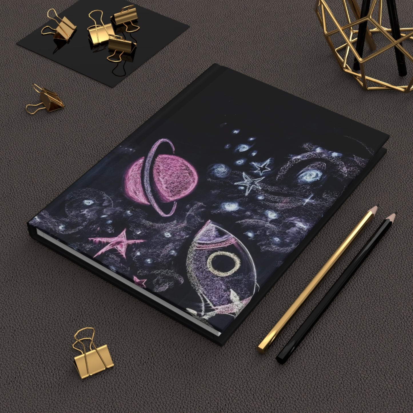 Celestial Hardcover Journal | Space-Themed Planner, Notebook for Astronaut Lovers, Cosmic Gifts, Astronomy Journal, Rocket Art