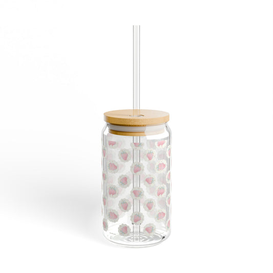 Flared Strawberries Sipper Glass, 16oz