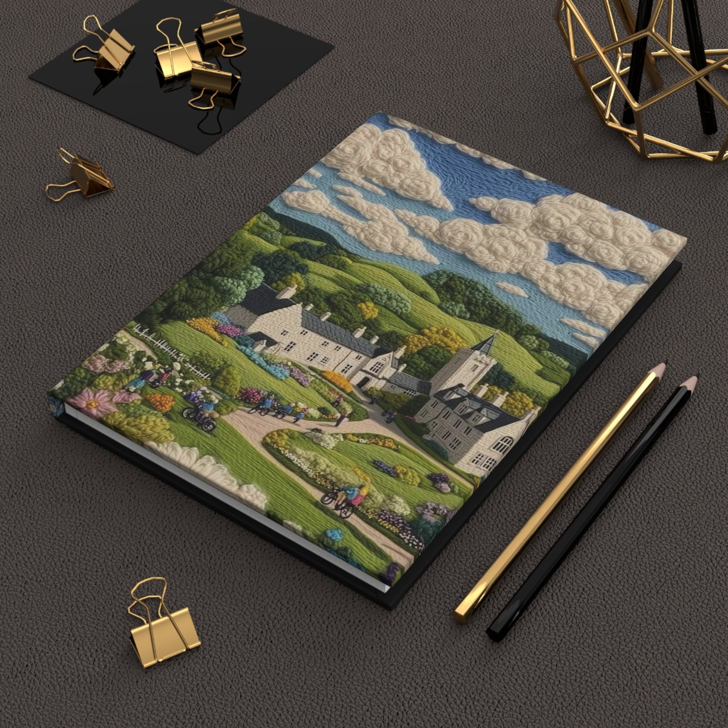 Countryside Landscape Journal, Floral Notebook, Writing Gift, Nature Lover's Diary, Travel Journal, Cute Stationery