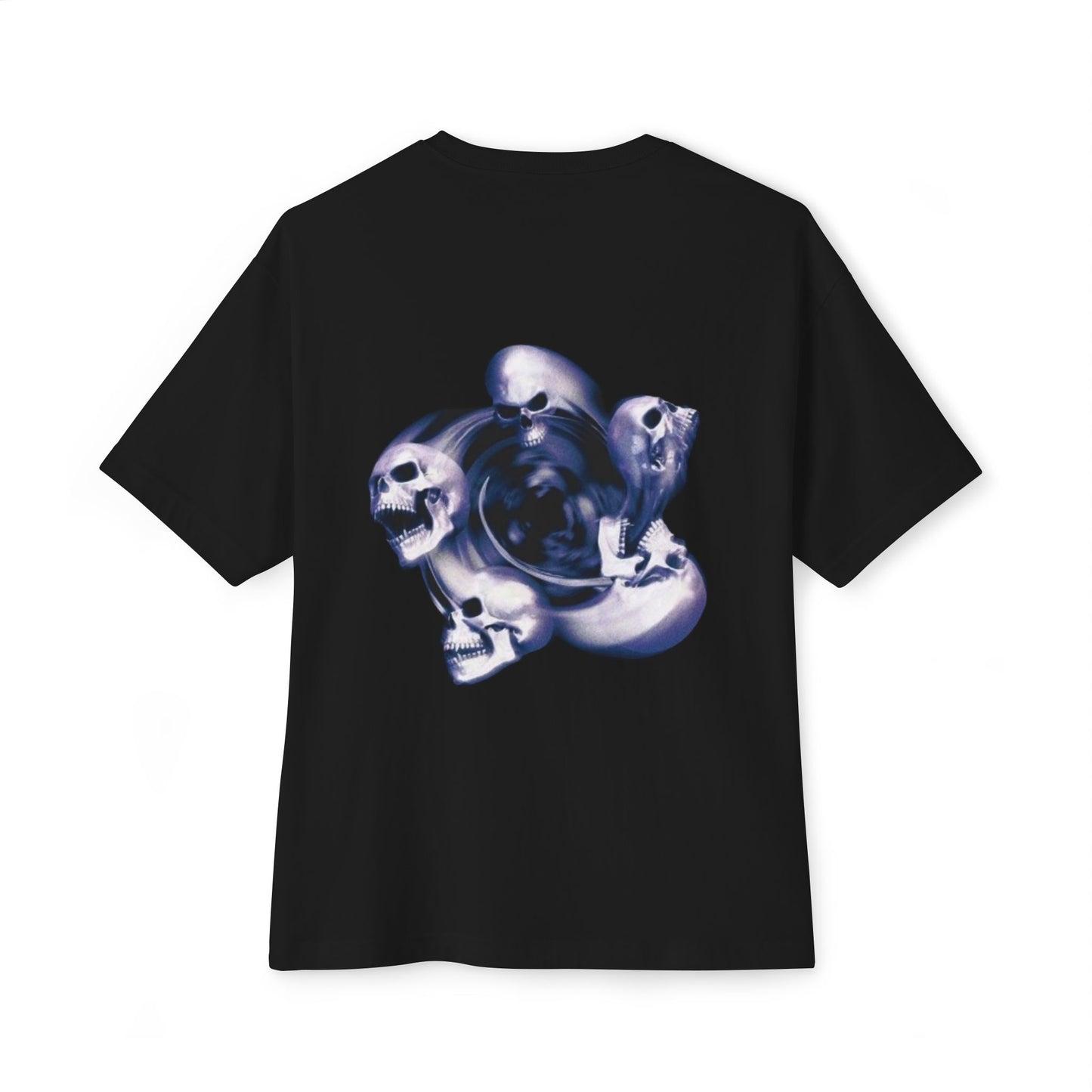 Edgy Men Oversized Tee with Skull Design, Perfect for Casual Wear, Alternative Fashion, Gift for Halloween, Band Merch