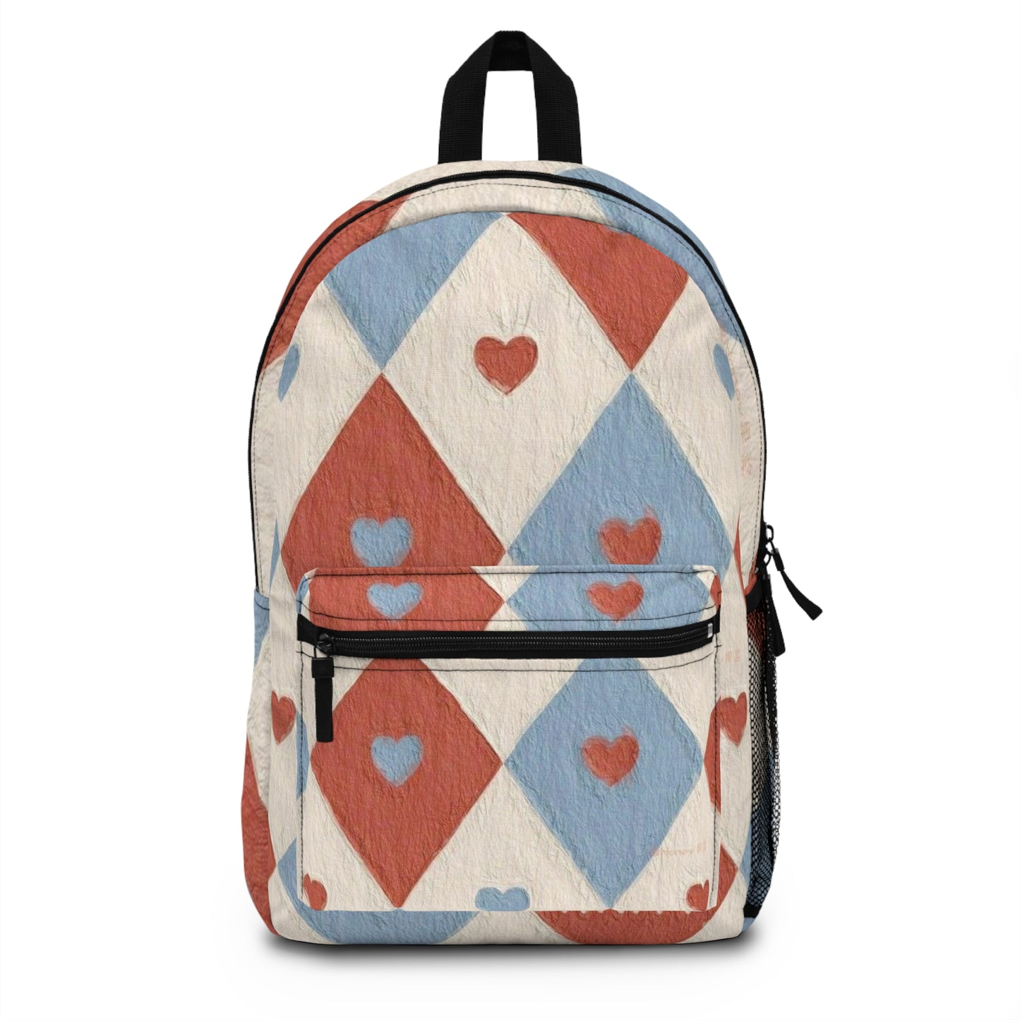 Heart Patterned Backpack, Cute School Bag, Fashion Accessory, Ready for Adventure, Gift for Students, Valentine’s Day