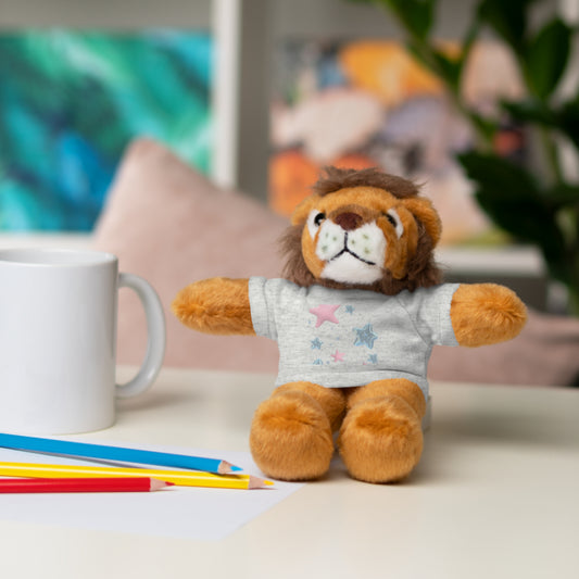 Adorable Stuffed Bear with Tee, Cute Gift for Kids, Soft Plush Toy for Birthdays, Nursery Decor, Cuddle Buddies