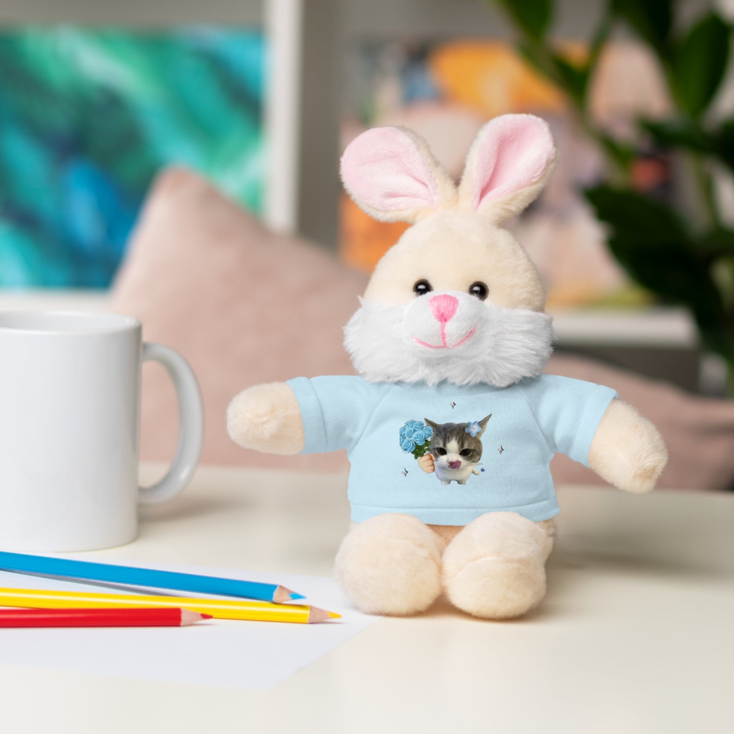 Cute Personalized Stuffed Animal Tee, Adorable Gift for Kids, Plush Teddy Bear with Custom Shirt, Perfect for Birthdays, Holidays, [...]