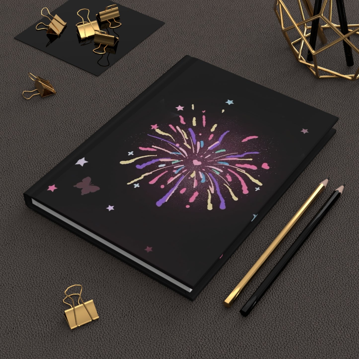Colorful Fireworks Hardcover Journal for Creative Minds, Perfect for Writing, Gifts, New Year, and Celebrations