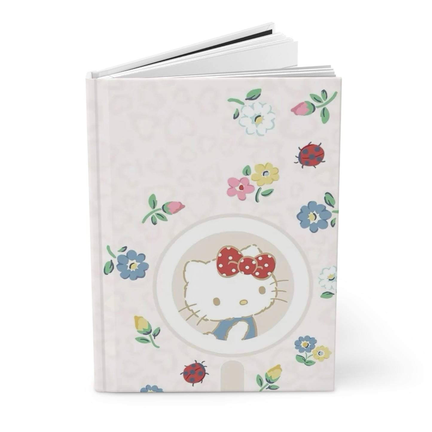 Cute Floral Hello Kitty Hardcover Journal, Writing Notebook, Gift for Her, Hello Kitty Journal, School Supplies, Plan Your Dreams