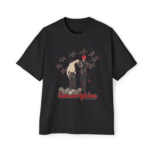 Unisex Heavy Vintage Core Oversized Graphic Tee – Trendy Streetwear, Urban Style, Gift for Him, Casual Outdoor, Music Festival Fashion