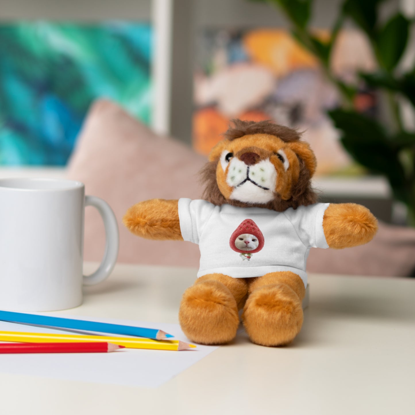 Cute Customizable Stuffed Animals with T-Shirt for Kids, Adorable Gifts, Plush Toys, Birthday Surprises, Collectible Toys, Keepsake Gifts