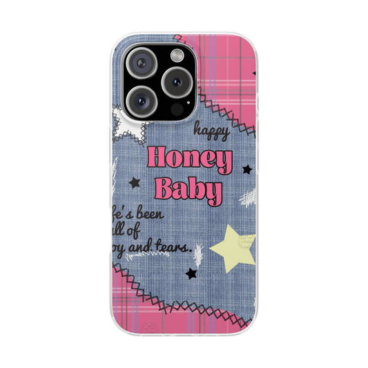 Happy Honey Baby Phone Case - Cute Flexi Case, Gift for Her, Birthday, Celebration, Trendy Phone Accessories, Customizable Design