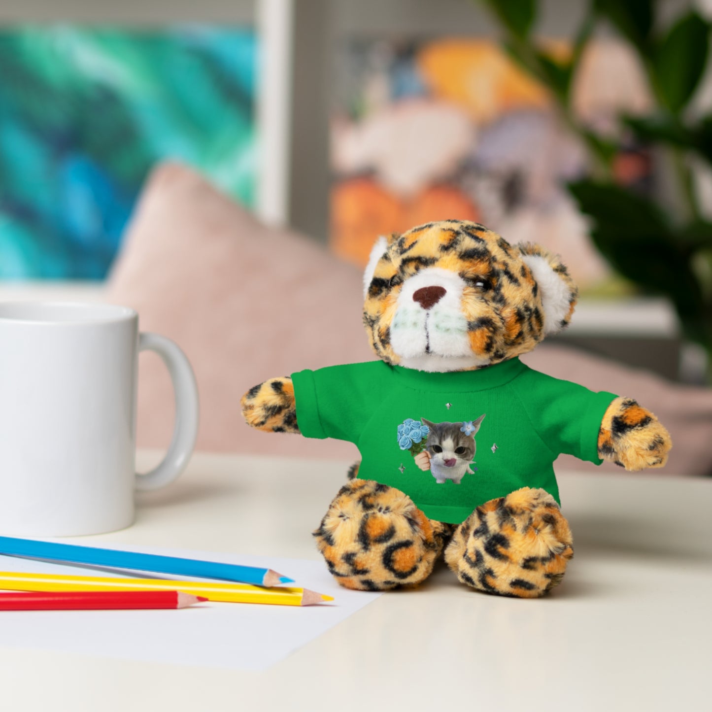 Cute Personalized Stuffed Animal Tee, Adorable Gift for Kids, Plush Teddy Bear with Custom Shirt, Perfect for Birthdays, Holidays, [...]