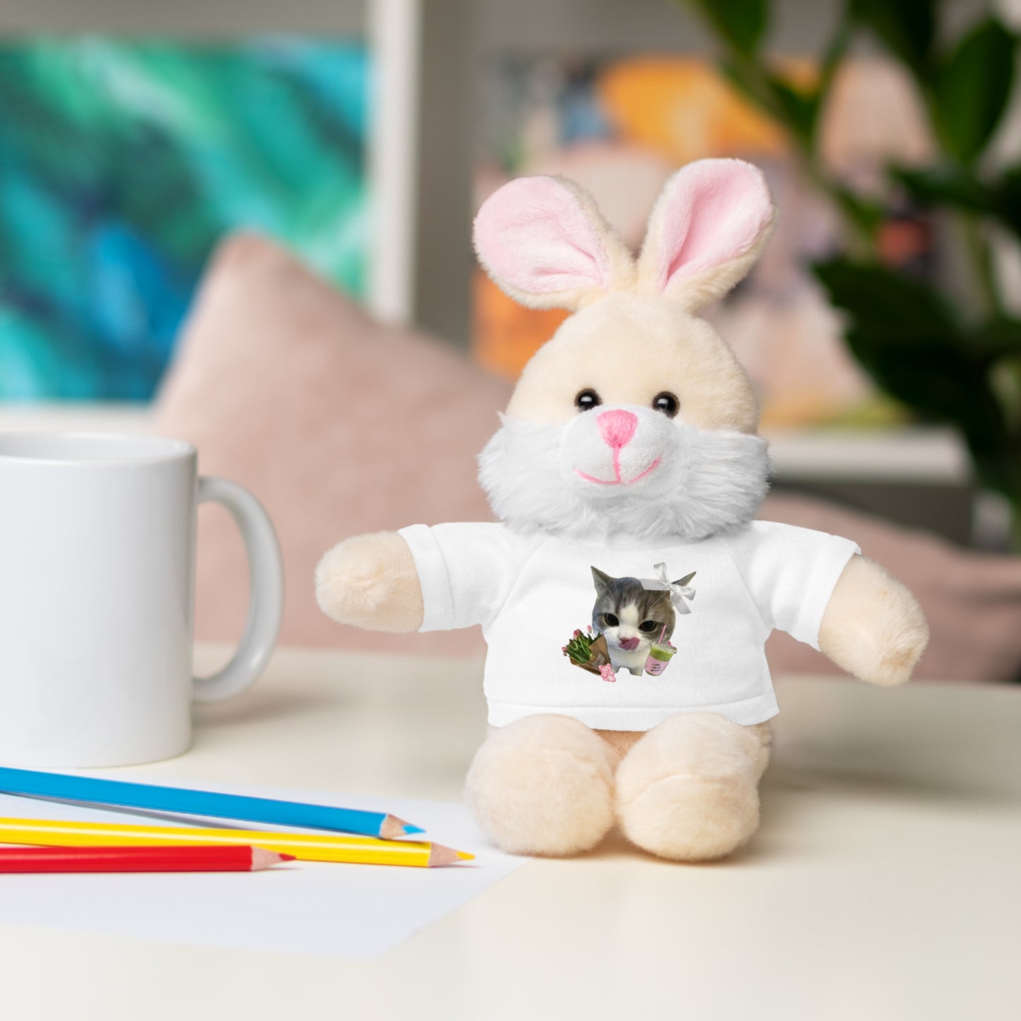 Personalized Stuffed Animal with T-Shirt, Custom Plush Toy, Unique Gift for Kids, Pet-Lovers, Birthday, Baby Shower, Holiday Gift