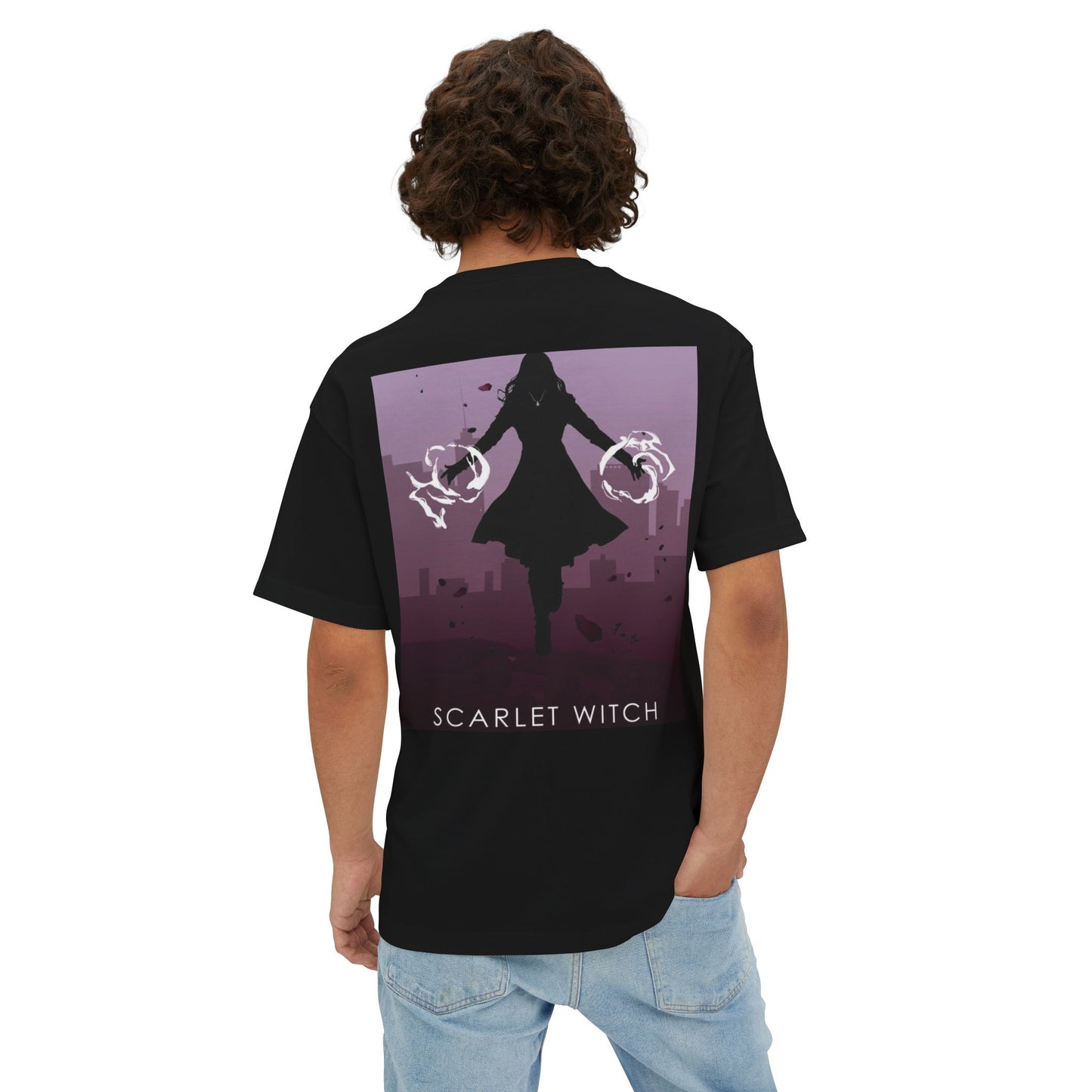 Marvel Scarlet Witch Oversized Boxy Tee, Graphic Tee, Unisex T-Shirt, Fan Apparel, Gift for Comic Lovers, Halloween, Cosplay Shirt